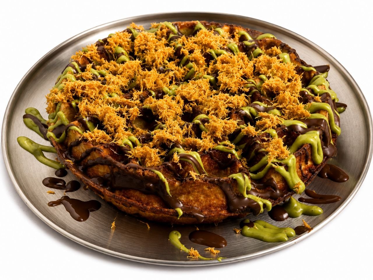 Pistachio Kunafa Buttermilk Waffle